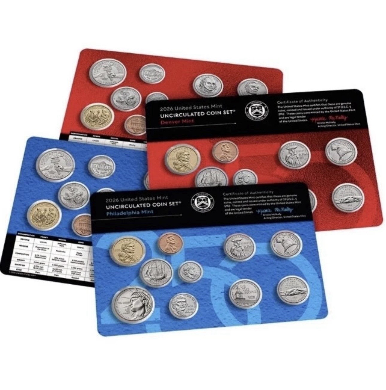 2026 US Mint Uncirculated P & D Set - 20 Coins - Includes 2026 Pennies