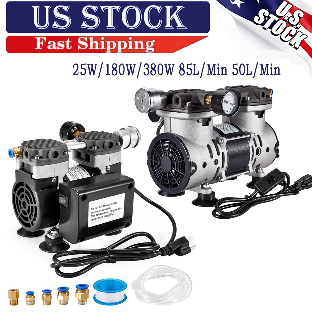 Lab Vacuum Pump Oilless Vacuum Pump Silent 180W 380W 50L/Min 85L/Min Optional