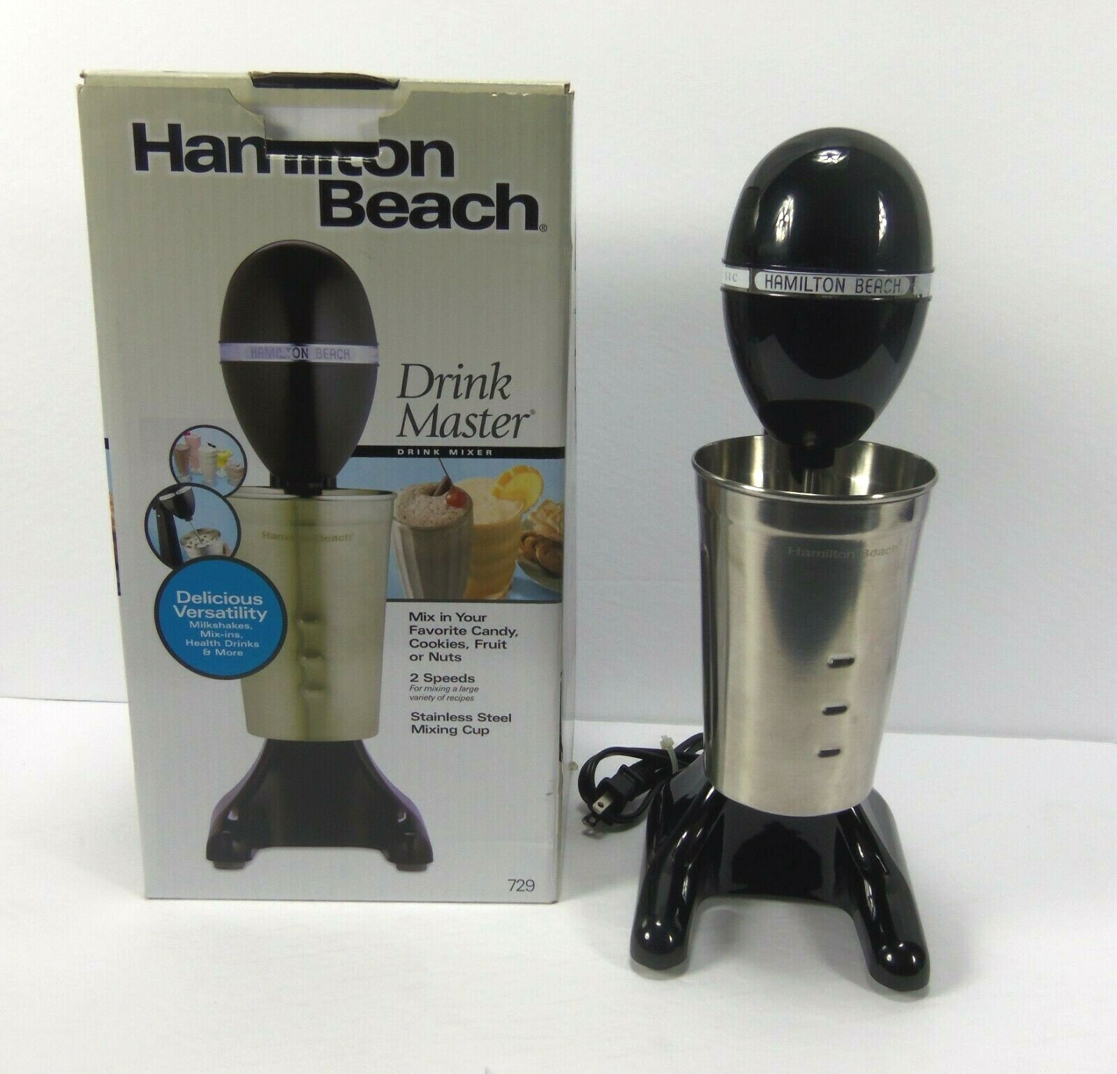Hamilton Beach Drink Master Stainless Steel 2 Speed Tilting Head 729