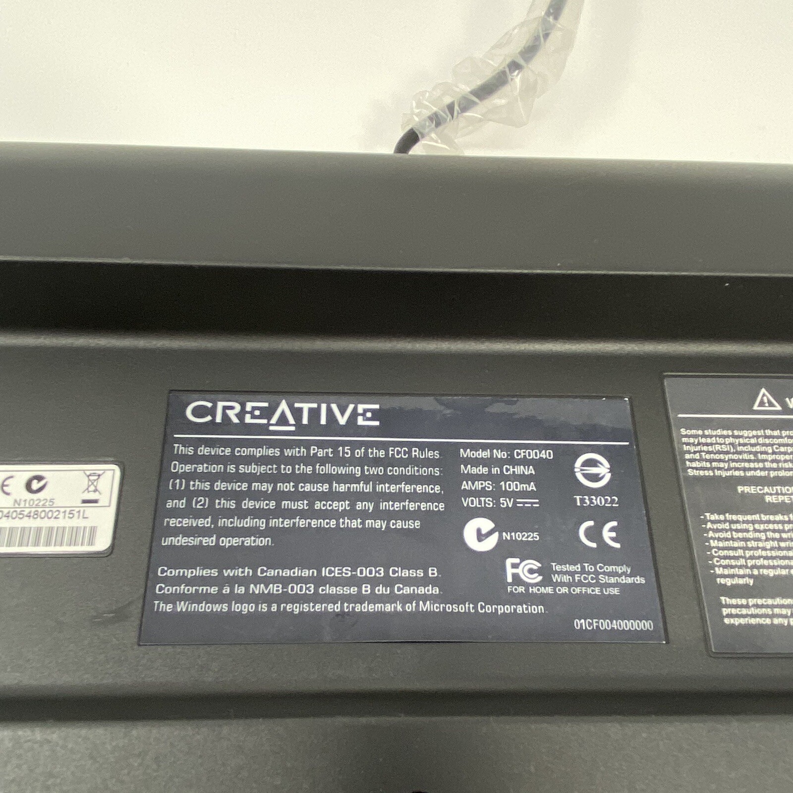 Creative Prodikeys CF0040 PC Midi Multimedia Integrated Music Keyboard USB