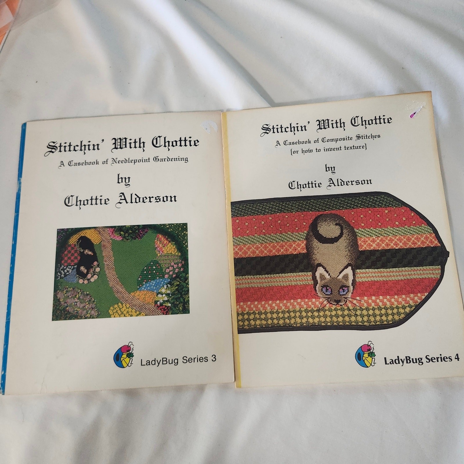 2 Stitchin with Chottie Alderson Chart Books Lady Bug Series Book 3 4 B8