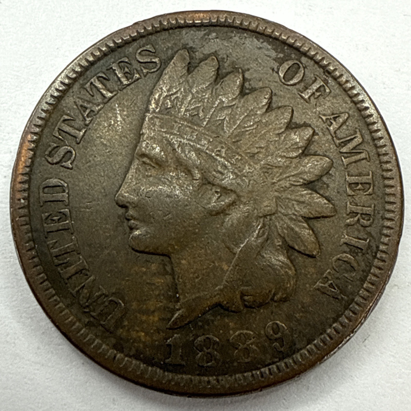 1889 Indian Head Cent Exact Coin Imaged #IND2099