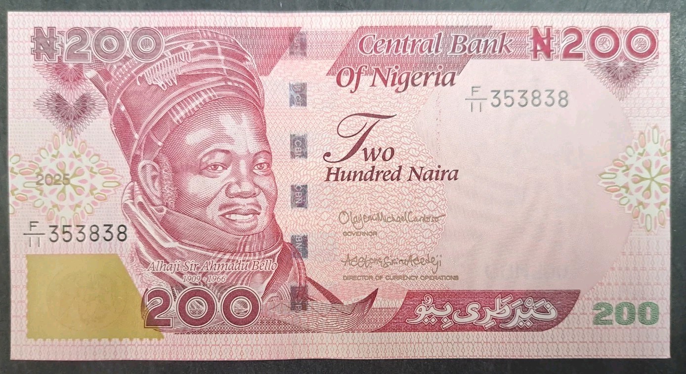 2025 Nigeria 200 Naira PW47 2025(2), F11-353838.