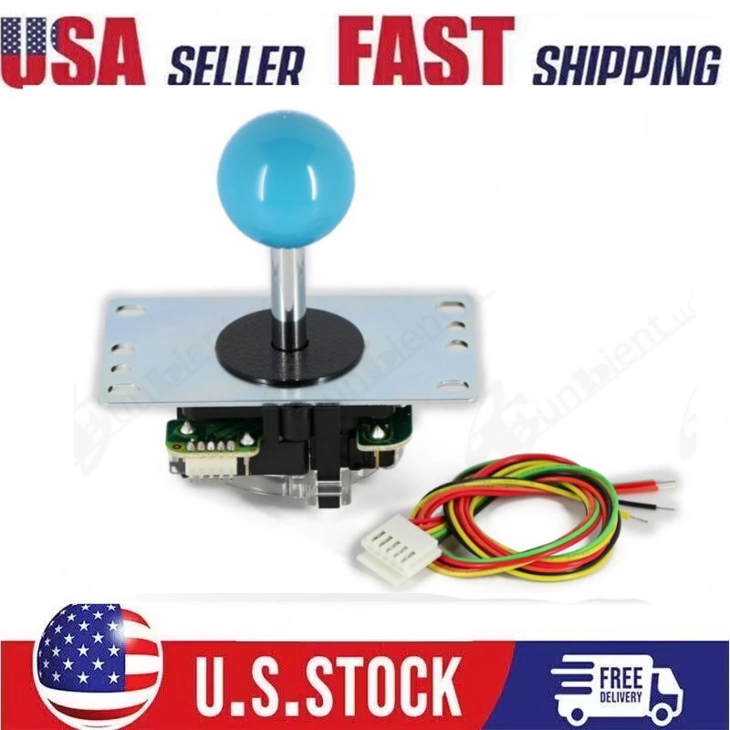 Japan Sanwa Original Joystick JLF-TP-8YT with Blue Ball Top Arcade Joystick US