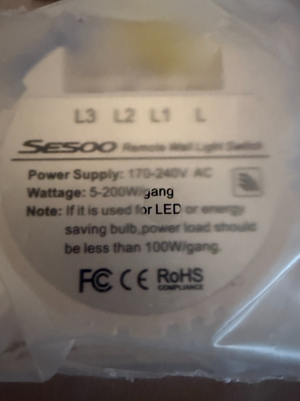 Lot of 3 Sesoo Smart Touch Switch