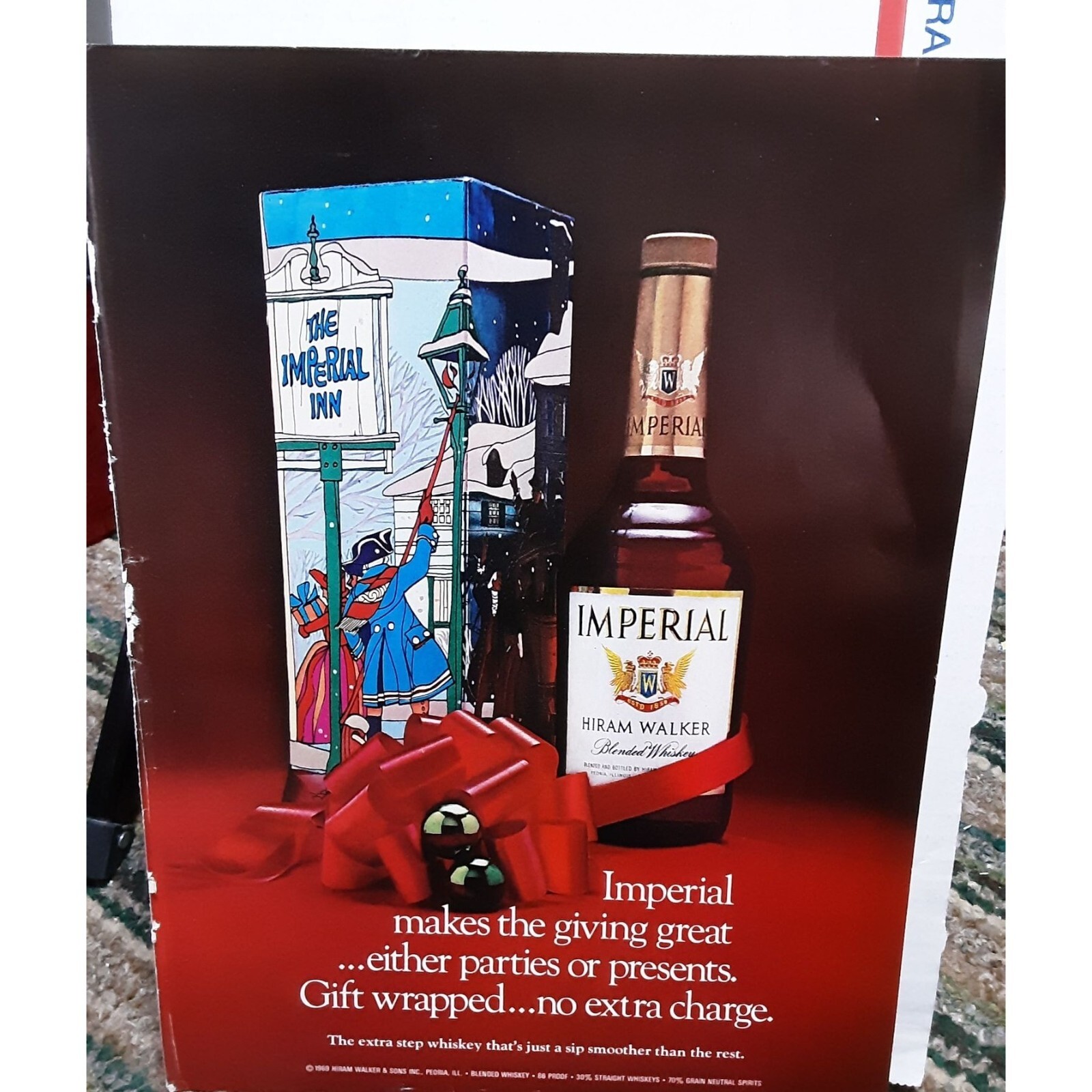 Imperial Hiram Walker Whiskey 1969 Original Print Ad