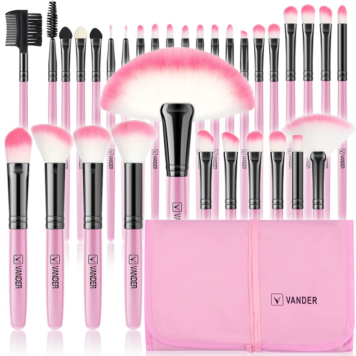 Makeup Brushes,  32Pcs Makeup Brush Set Professional Soft Synthetic Foundation P