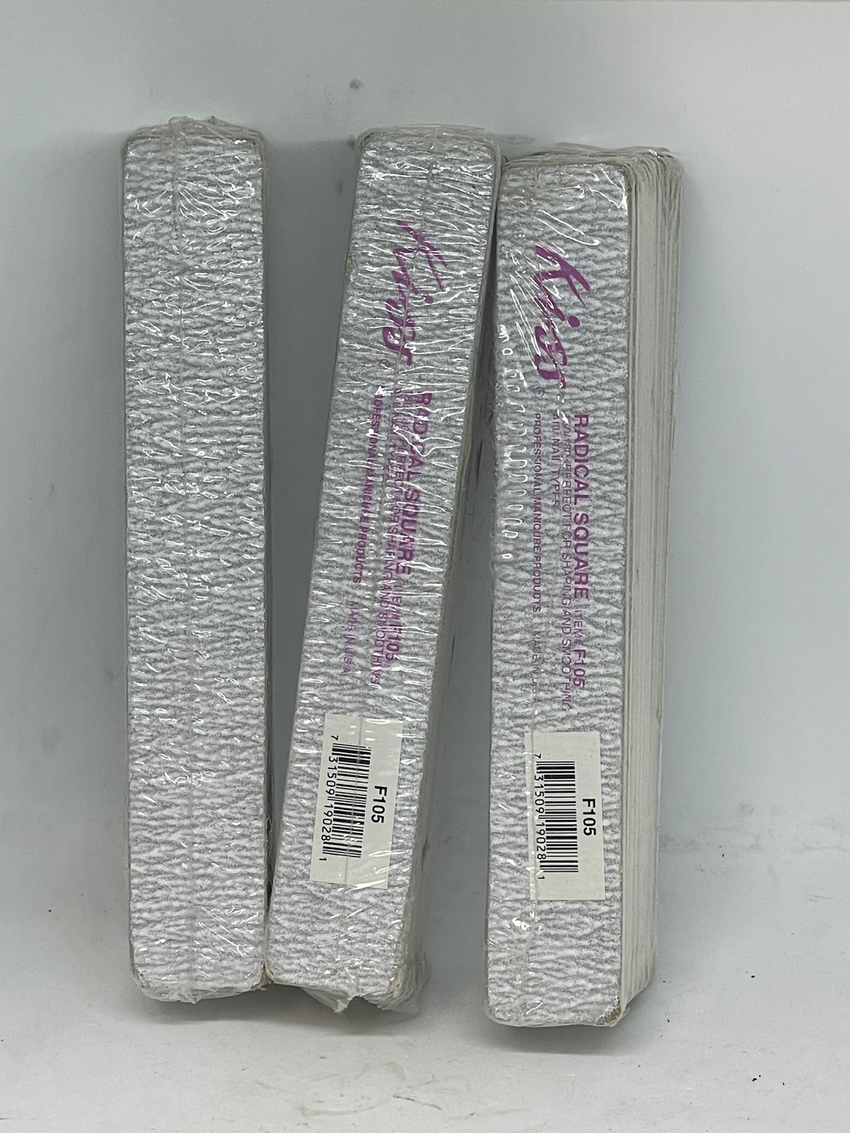 36x Kiss Professional Radical Square Shaping & Smoothing Nail Files-180/180 Grit