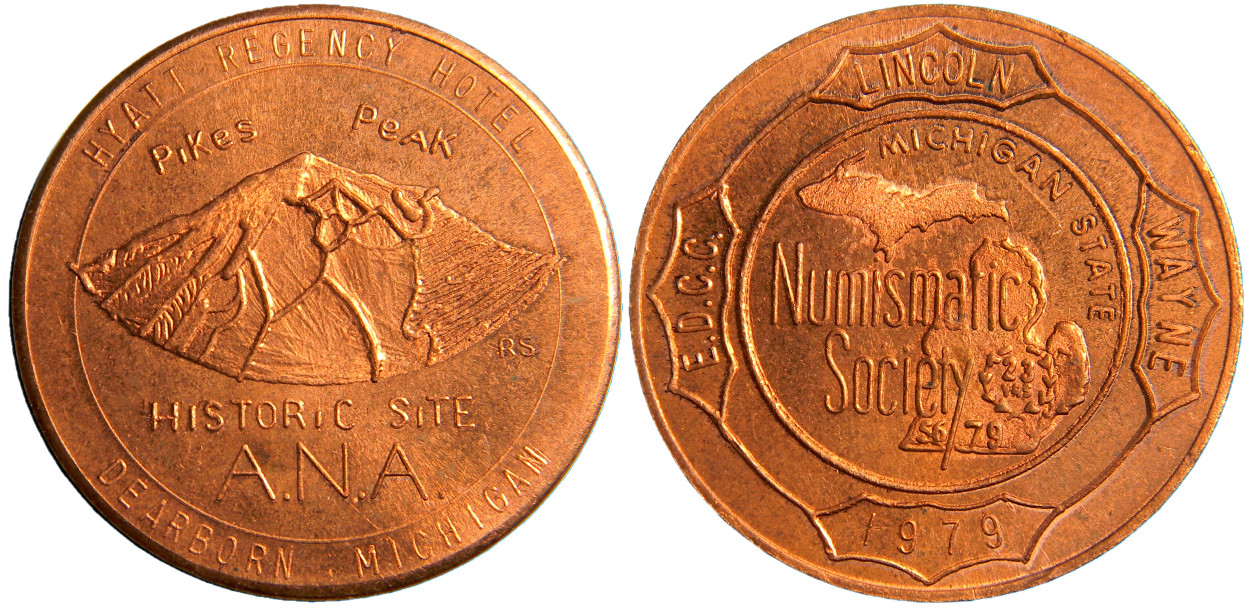Dearborn Michigan ANA 1979  Pikes Peak Copper  Medal  (04181)