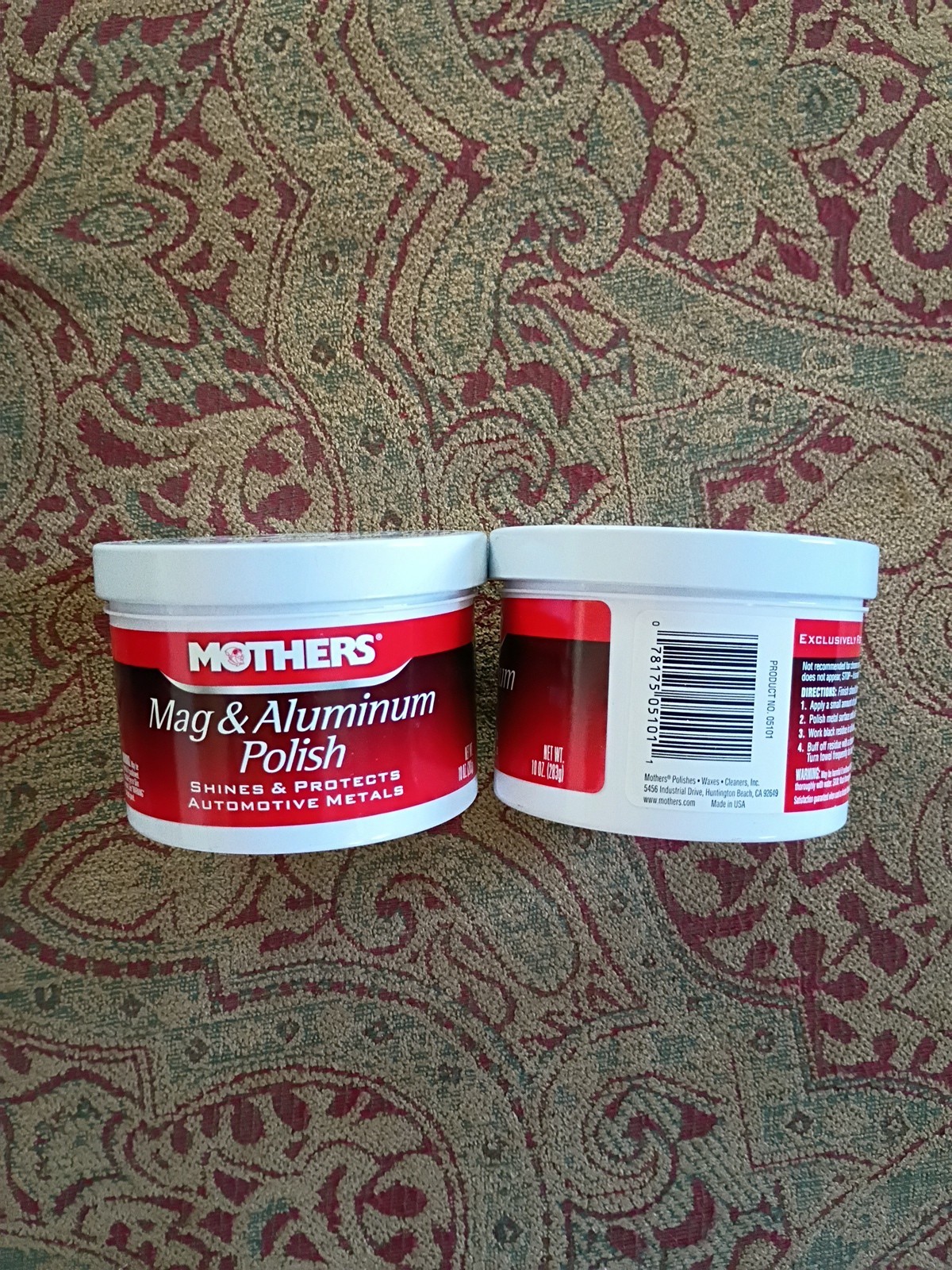 (2)Pak Mothers 05101 Mag & Aluminum Polish – 10 oz Metal Cleaner