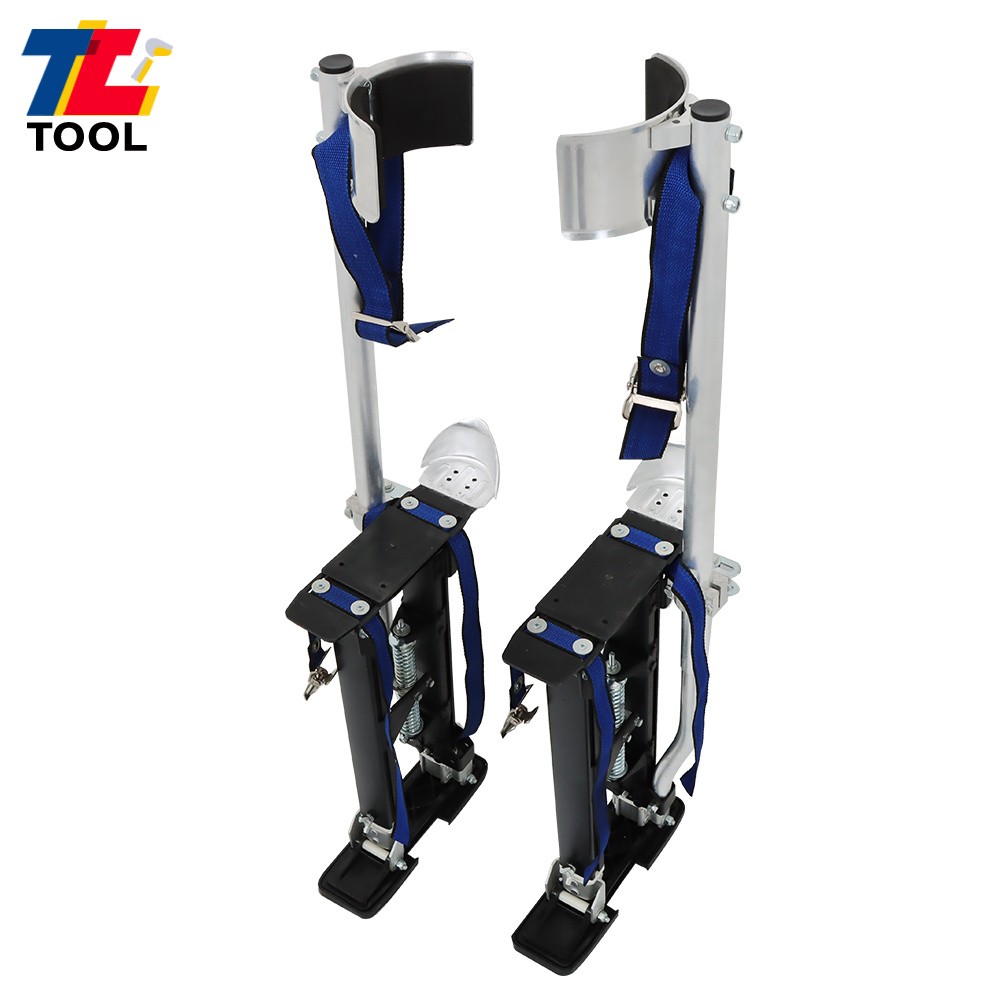 18" - 30" Adjustable Black Aluminum Alloy Stilts For Taping Painting