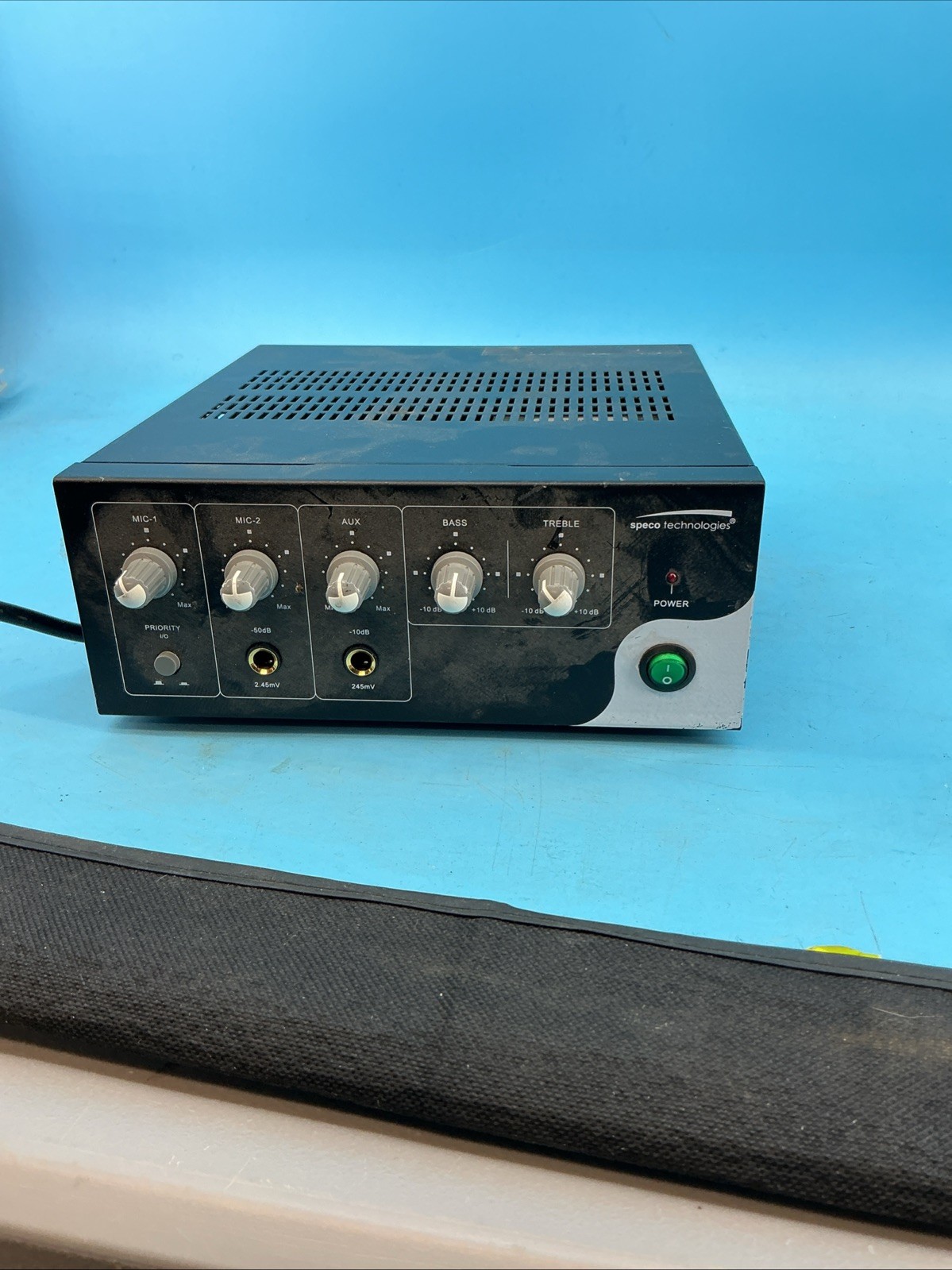 Speco PVL30A 30W Mixer PA Amplifier Mics Aux (Power Cable Not Included )