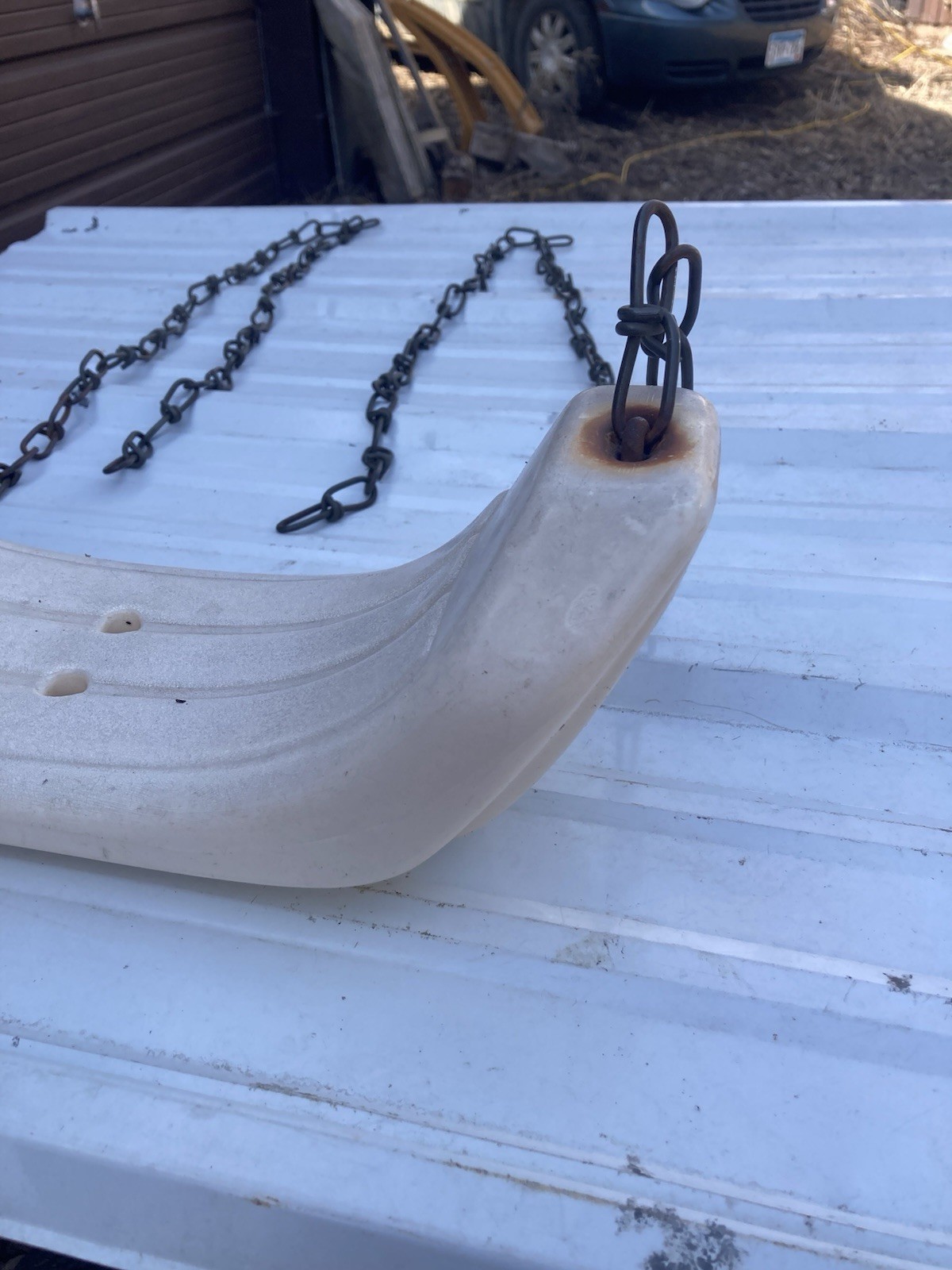 Vintage Plastic Swing Set Seat with Chains