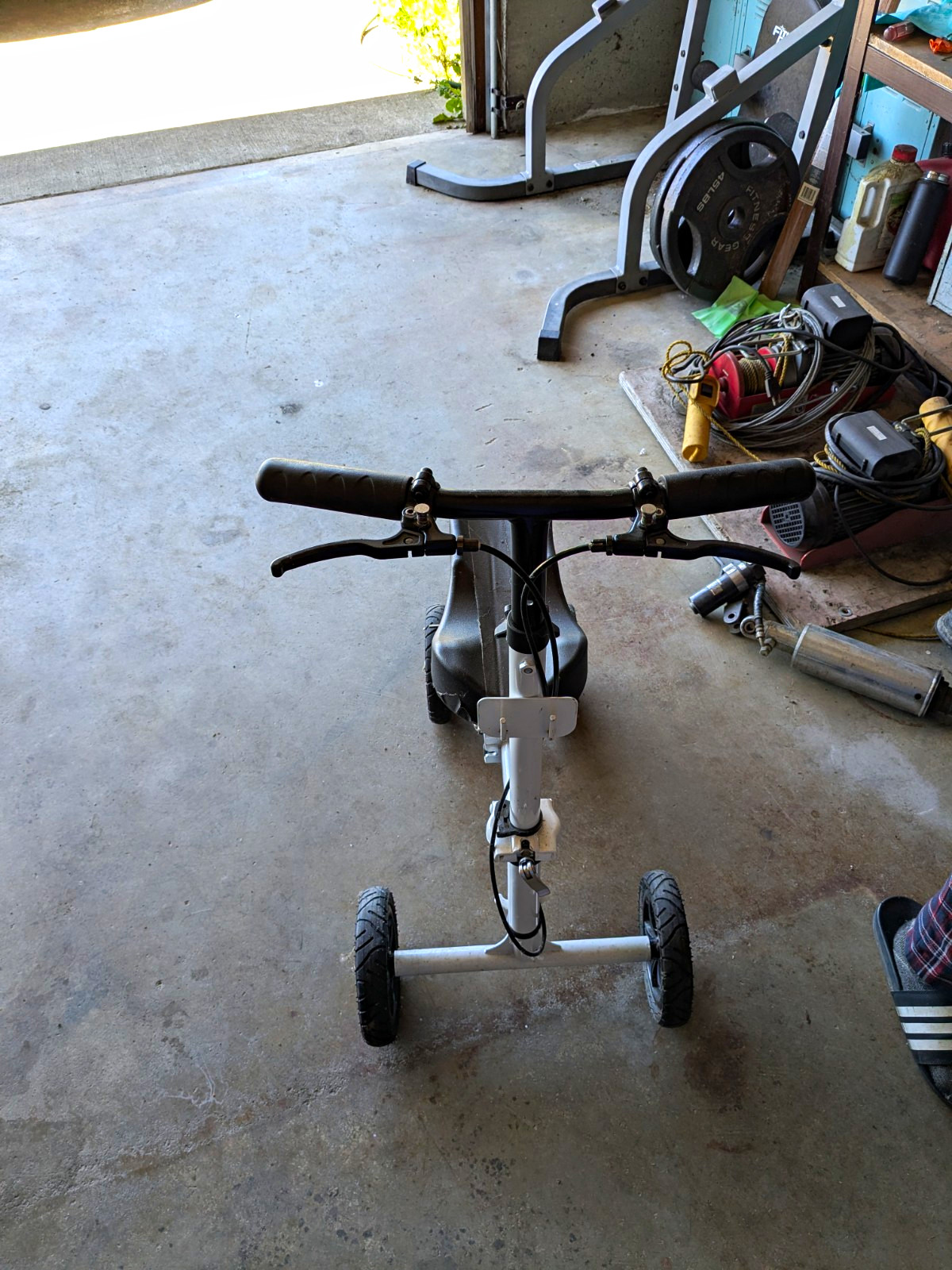 4-Wheel Mobility Knee Walker Scooter with Seat, Metal Frame, Silver/Black
