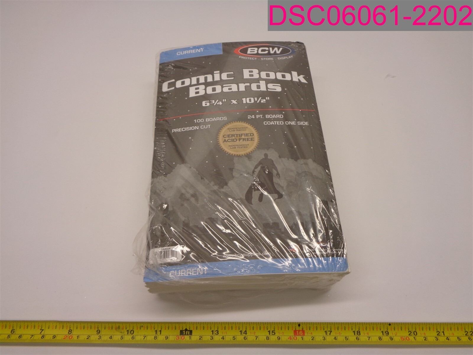 QTY=800 (8 packs of 100); BCW CURRENT Comic Book Boards 6-3/4"x10-1/2" 1-BBCUR