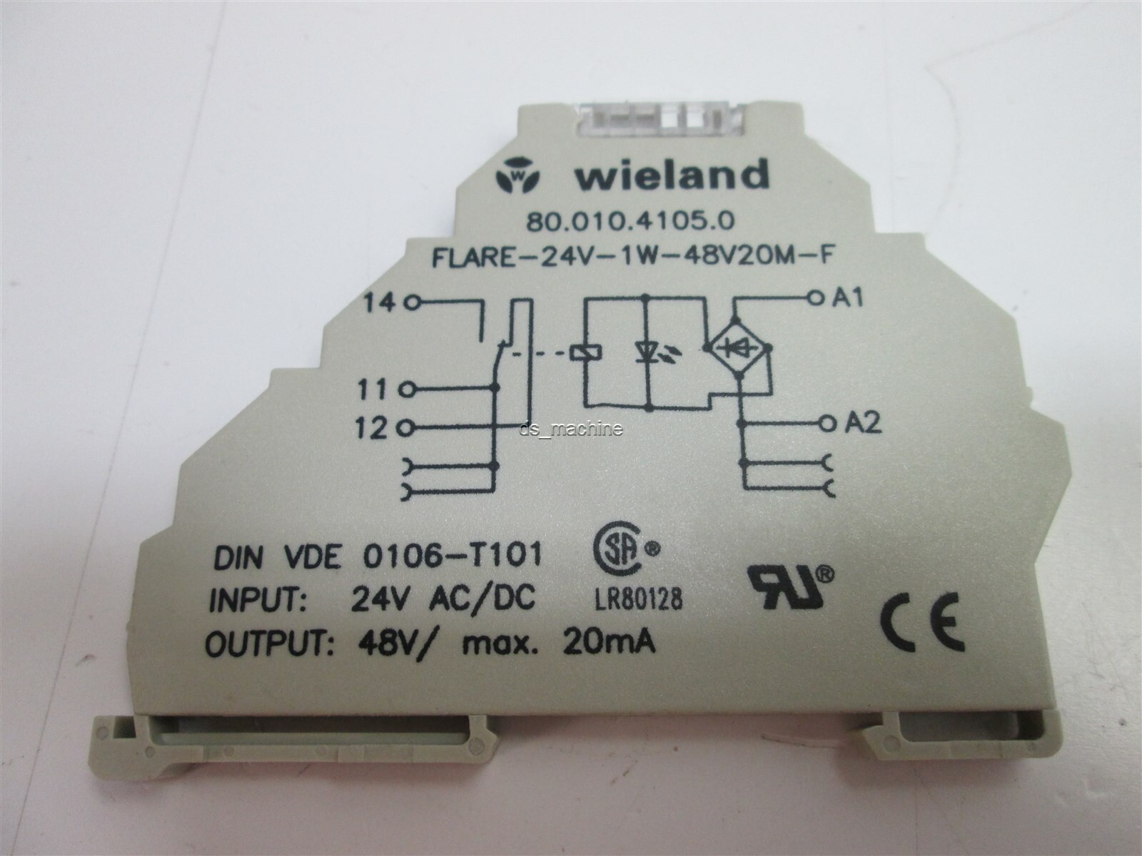 Lot of 6 New Wieland 80.010.4105.0 Relay Module Flare 24V 1W 48V 20M-F
