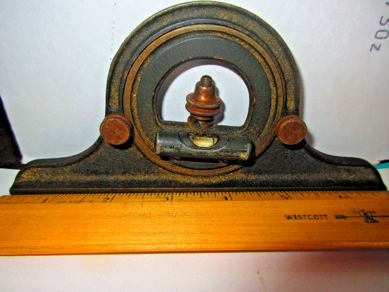 VINTAGE L.S. STARRETT NO. 12 COMBINATION SQUARE PROTRACTOR HEAD
