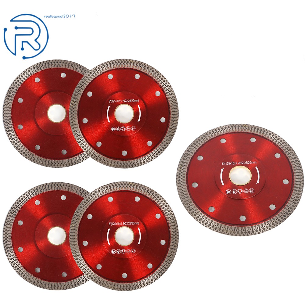 5Pack 5" Cutting Diamond Saw Blade For Porcelain Granite Marble Stone Ceramic US