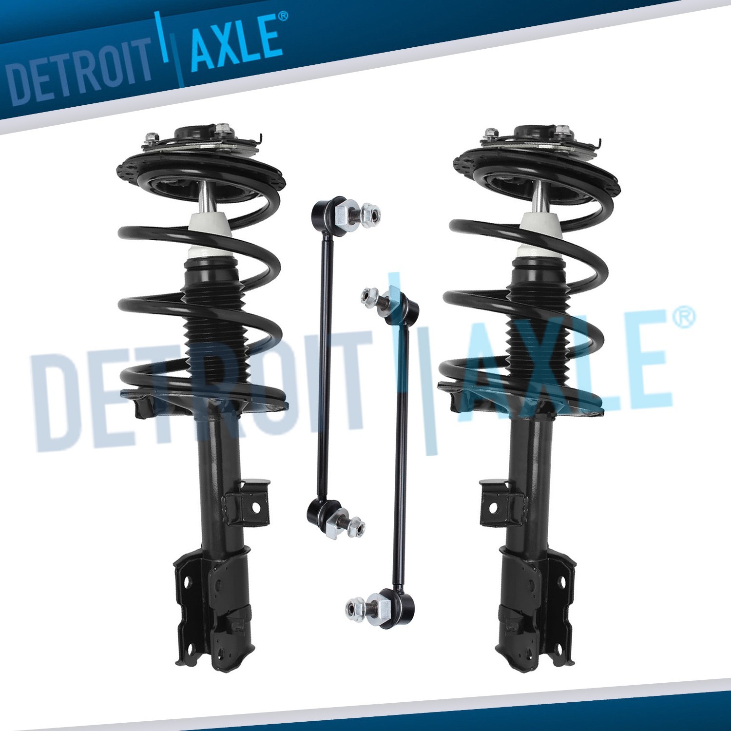 Front Struts w/ Coil Spring Assembly Sway Bars for 2003-2008 Infiniti FX35 FX45