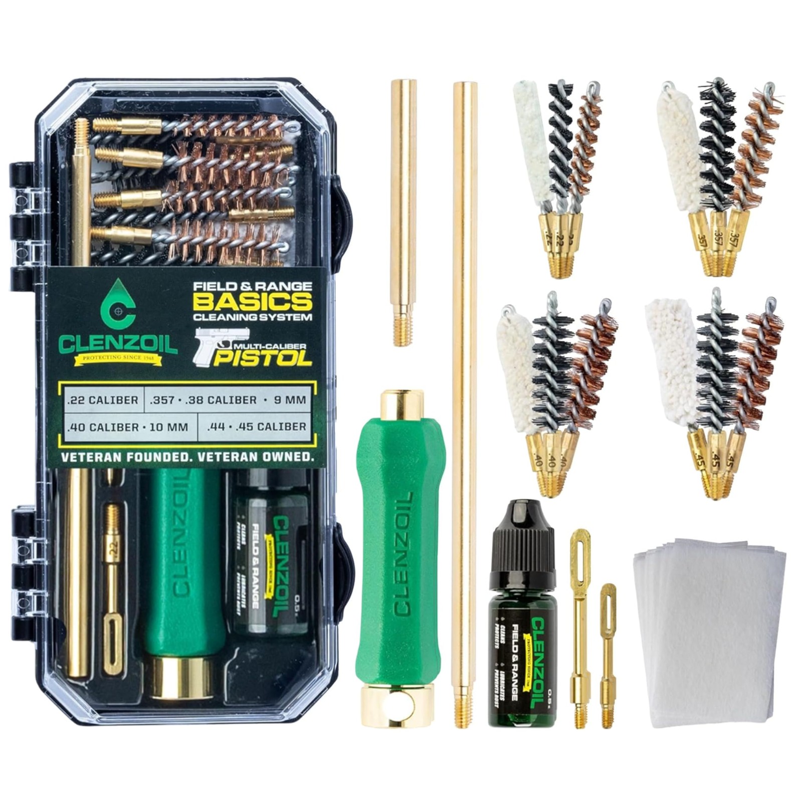 CLENZOIL Field & Range Pistol Basics Cleaning Kit - Handgun Maintenance Set