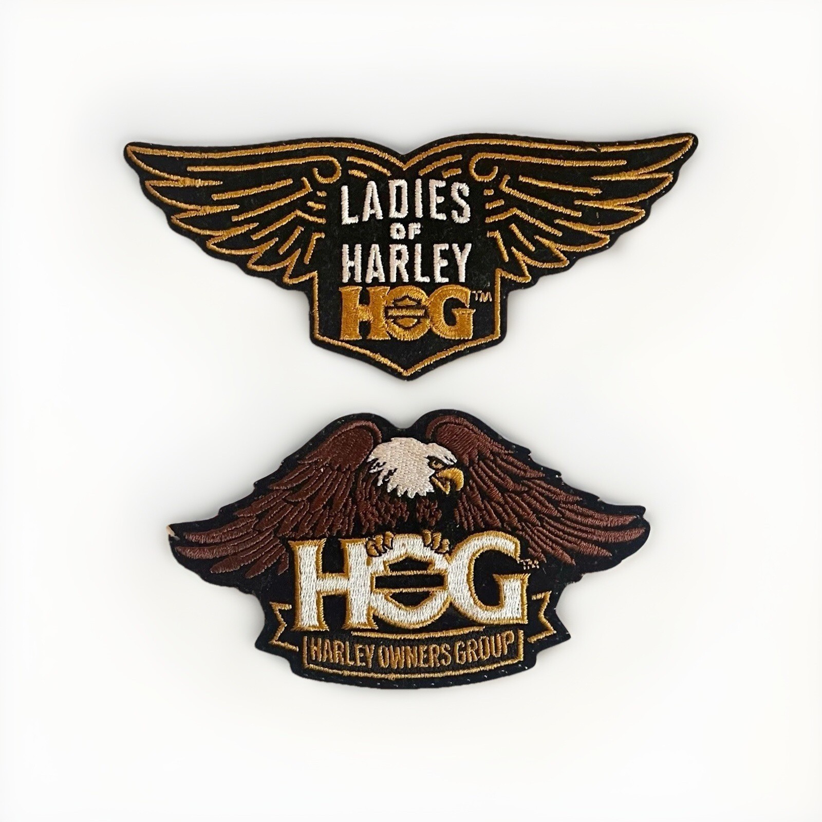2 Harley Patches - Ladies Of Harley HOG / HOG Harley Owners Group Motorcycle