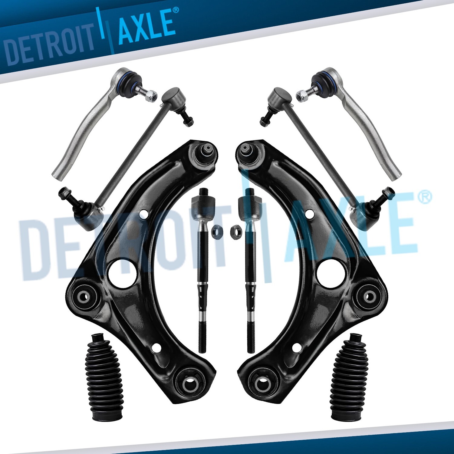 Front Lower Control Arms Sway Bars Tie Rod w/Boot for Nissan Versa Note Micra