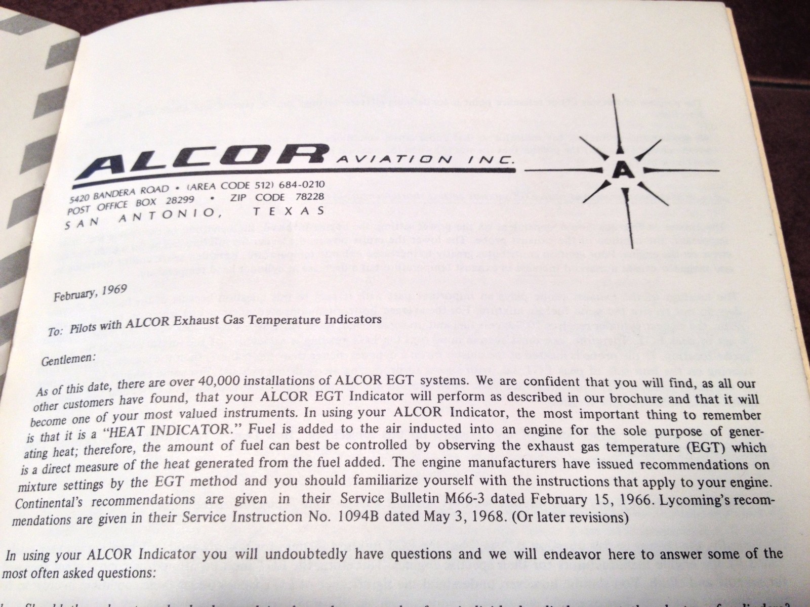 Alcor Ekonomix EGT Indicator Installation & Operating Manual