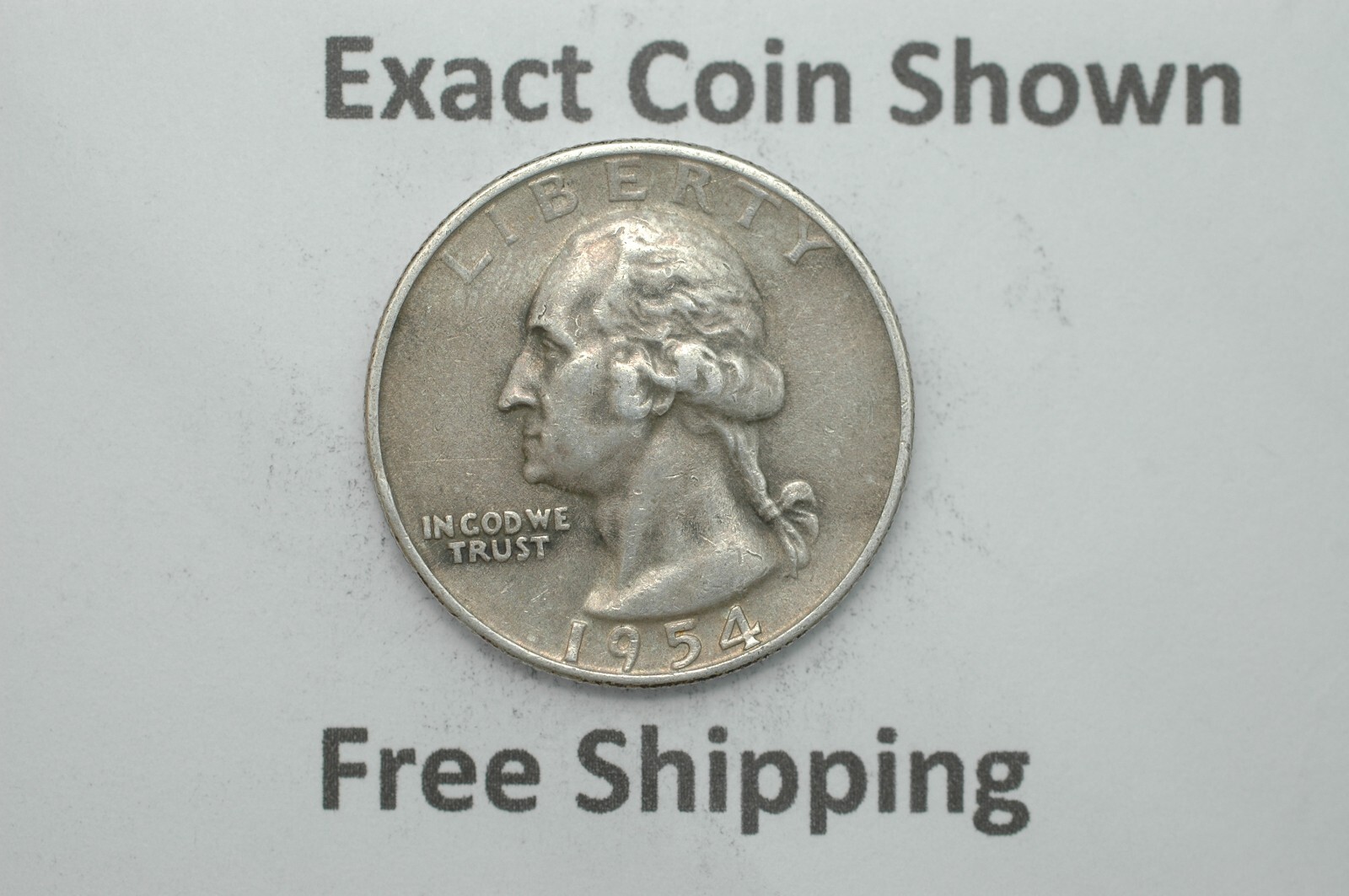 1954 D Washington Silver Quarter Denver Mint Mark Free Shipping