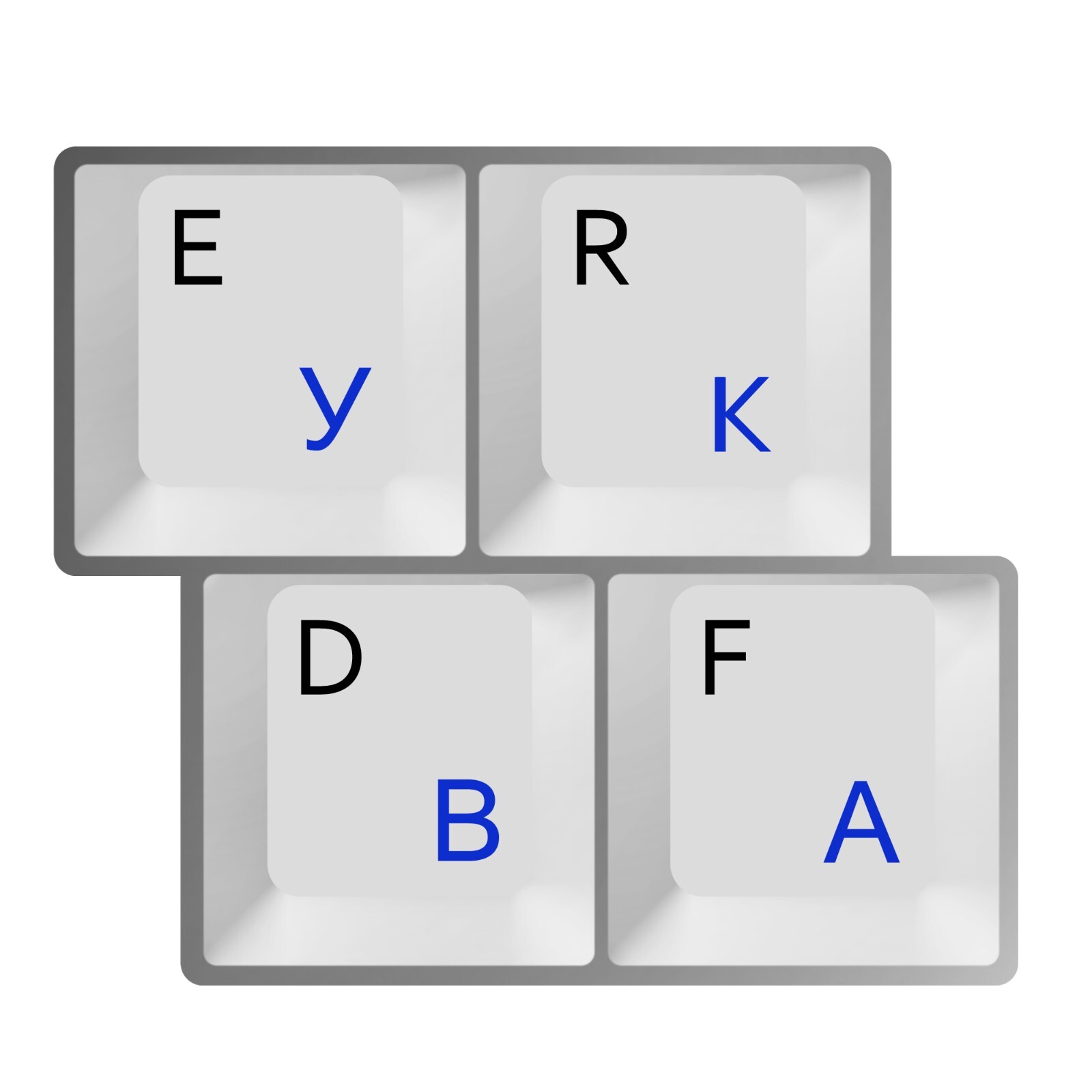 HQRP Pegatina Azul claro Rusa Transparente para Teclado para Ordenador portátil