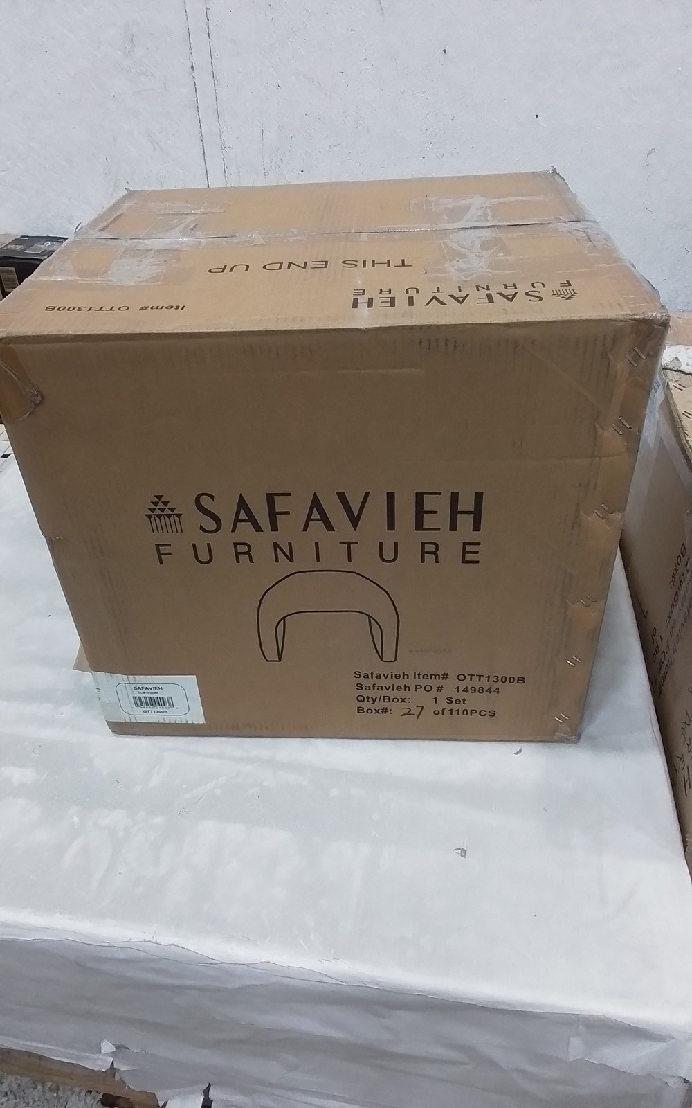 Safavieh KIBO OTTOMAN, Reduced Price 2172770209 OTT1300B