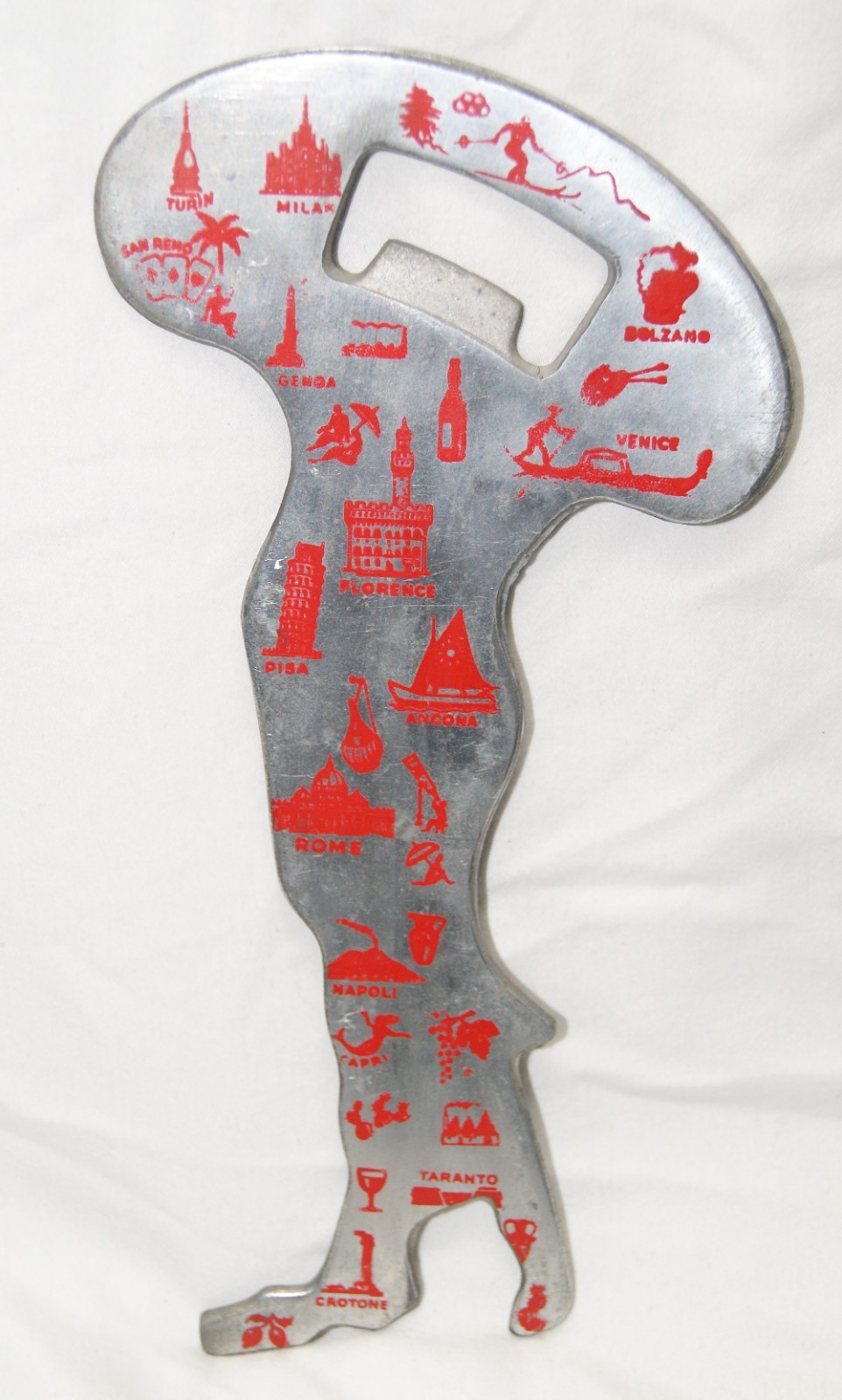 Italy Souvenir Metal Bottle Opener Boot Shaped