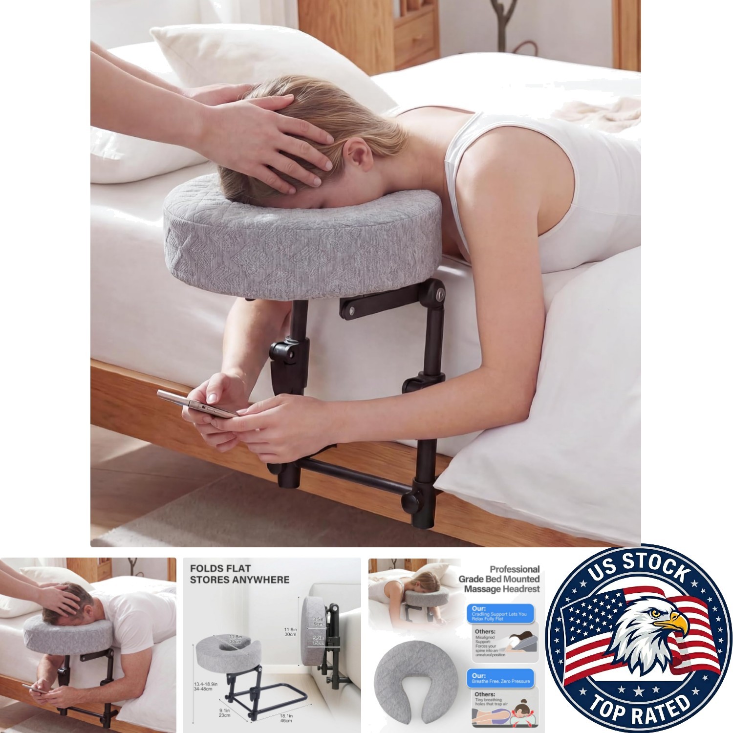 Ergonomic Portable Headrest for Couples - Memory Foam Cradle & Adjustable Design