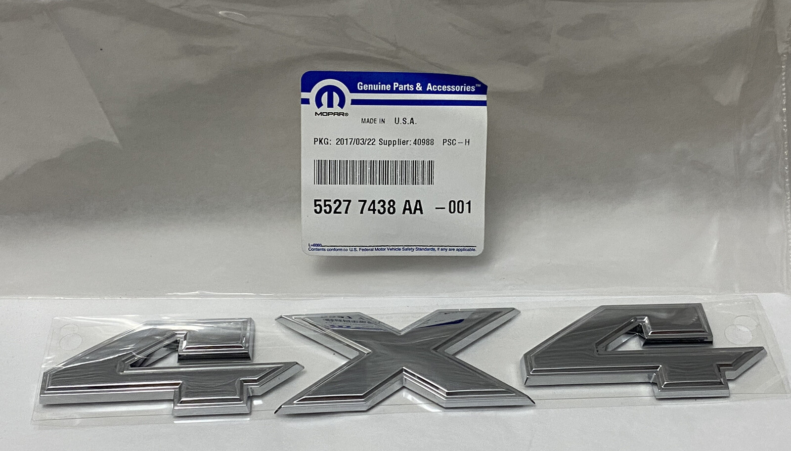New Chrome 4X4 OEM Badge Emblem Jeep Dodge Ford Made & Ships From USA