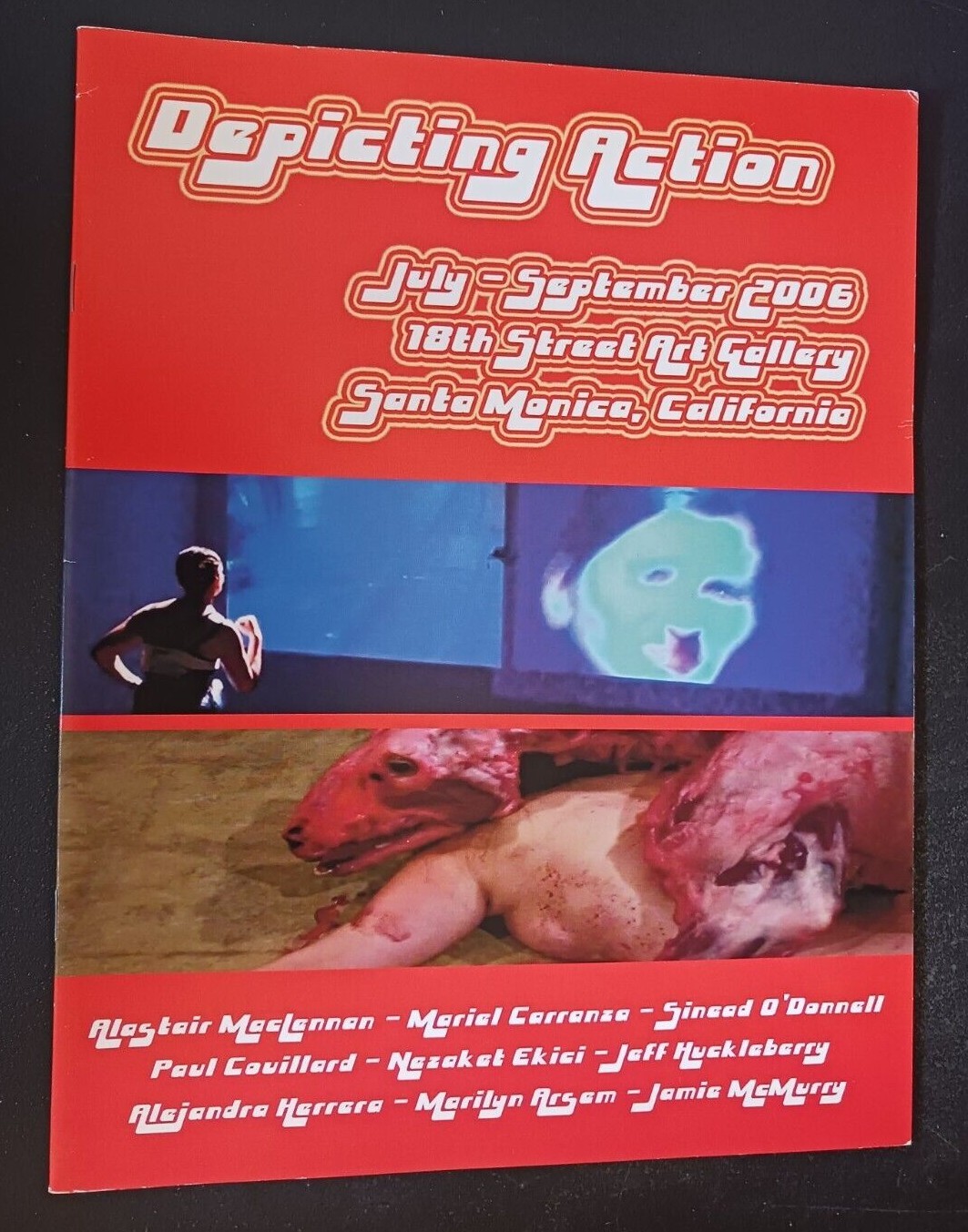Depicting Action Exhibition Catalogue performance art Santa Monica 2006 Jamie Mc