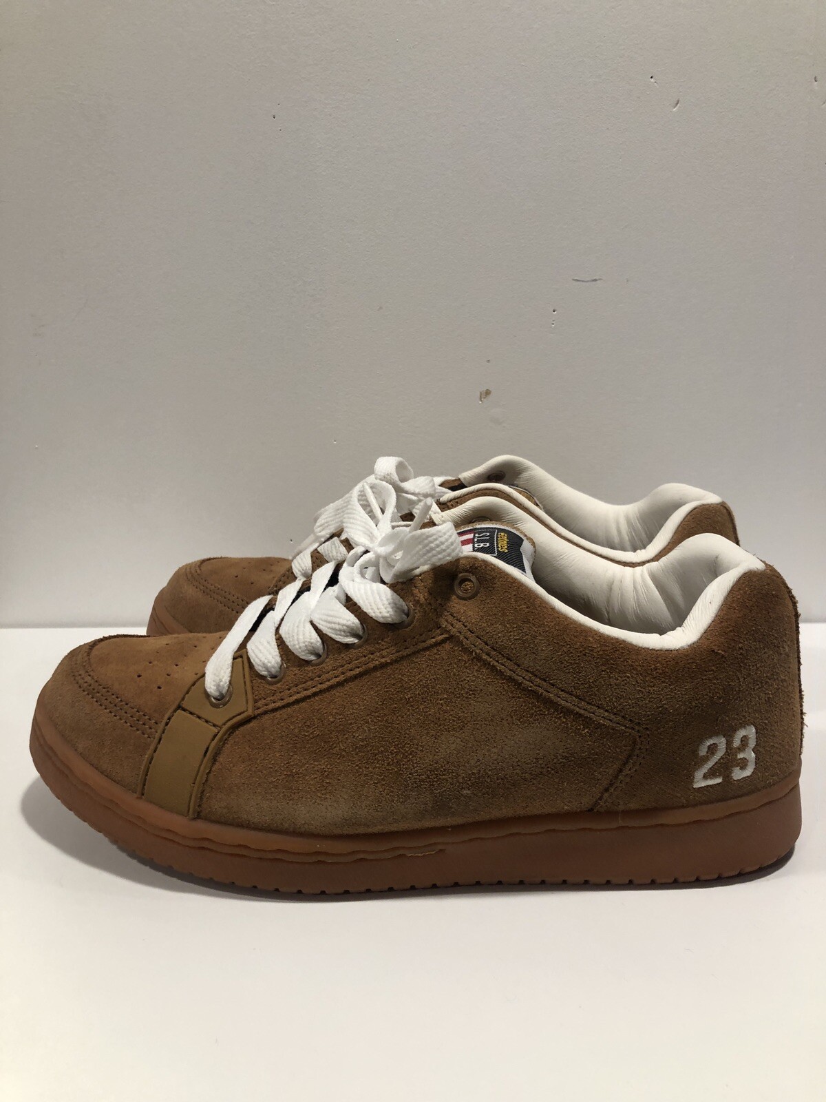 Rare Vintage Etnies Sal Barbier SLB 23 Skateboard Shoes Hand Made Brown T Mens 9