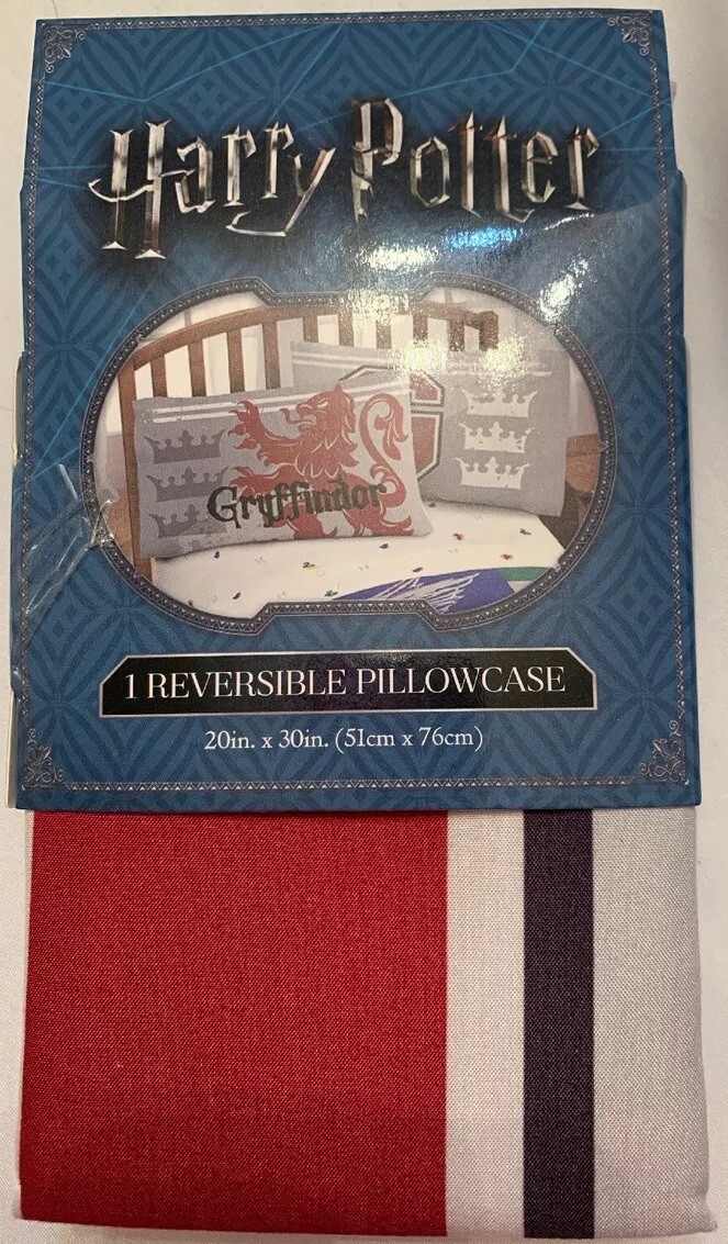 Harry Potter Gryffindor Reversible Pillowcase Pillow Case New