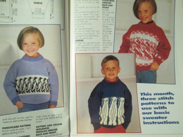Machine Knitting News January 1998 Magazine-King of Spades/Penguins/Bears/Reinde