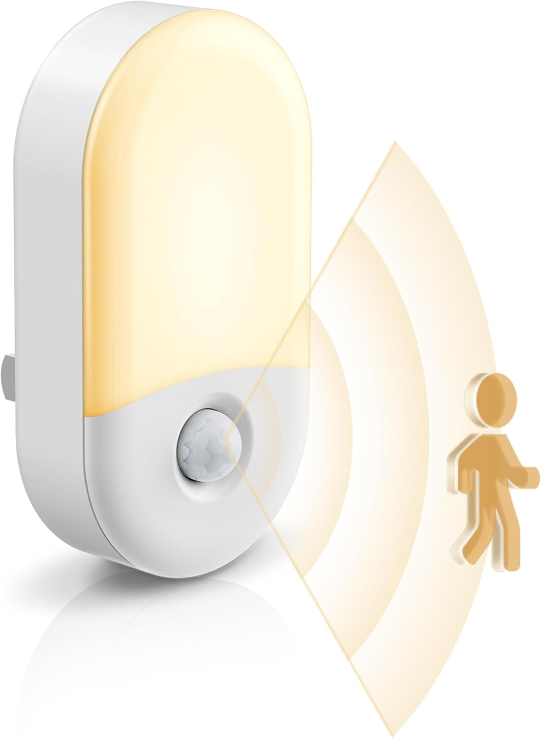 Motion Sensor Night Light, 2-Pack, Adjustable Brightness for Home Use