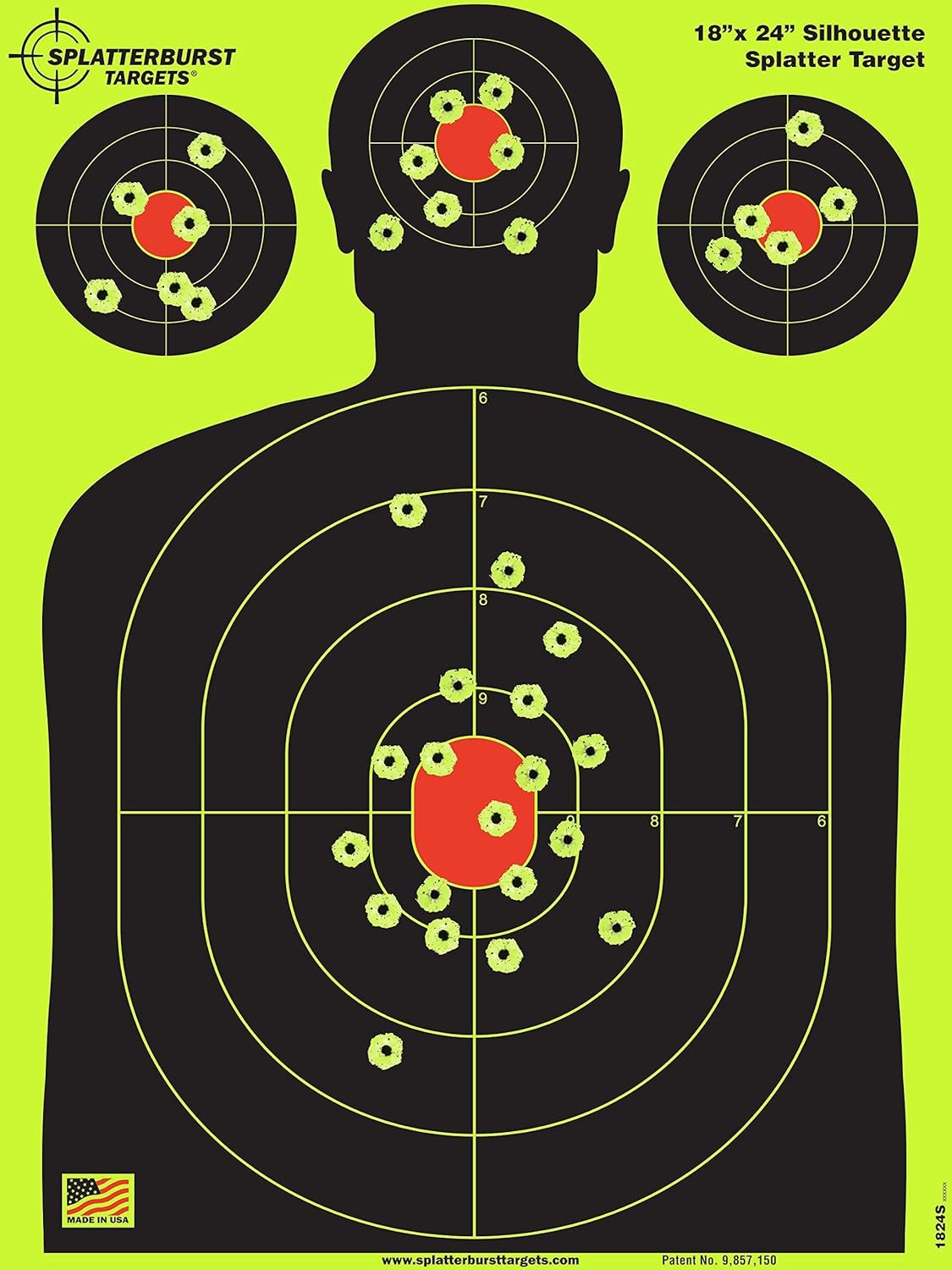 Splatterburst Targets - 18 x 24 inch - Silhouette Splatter Target - 10 pack