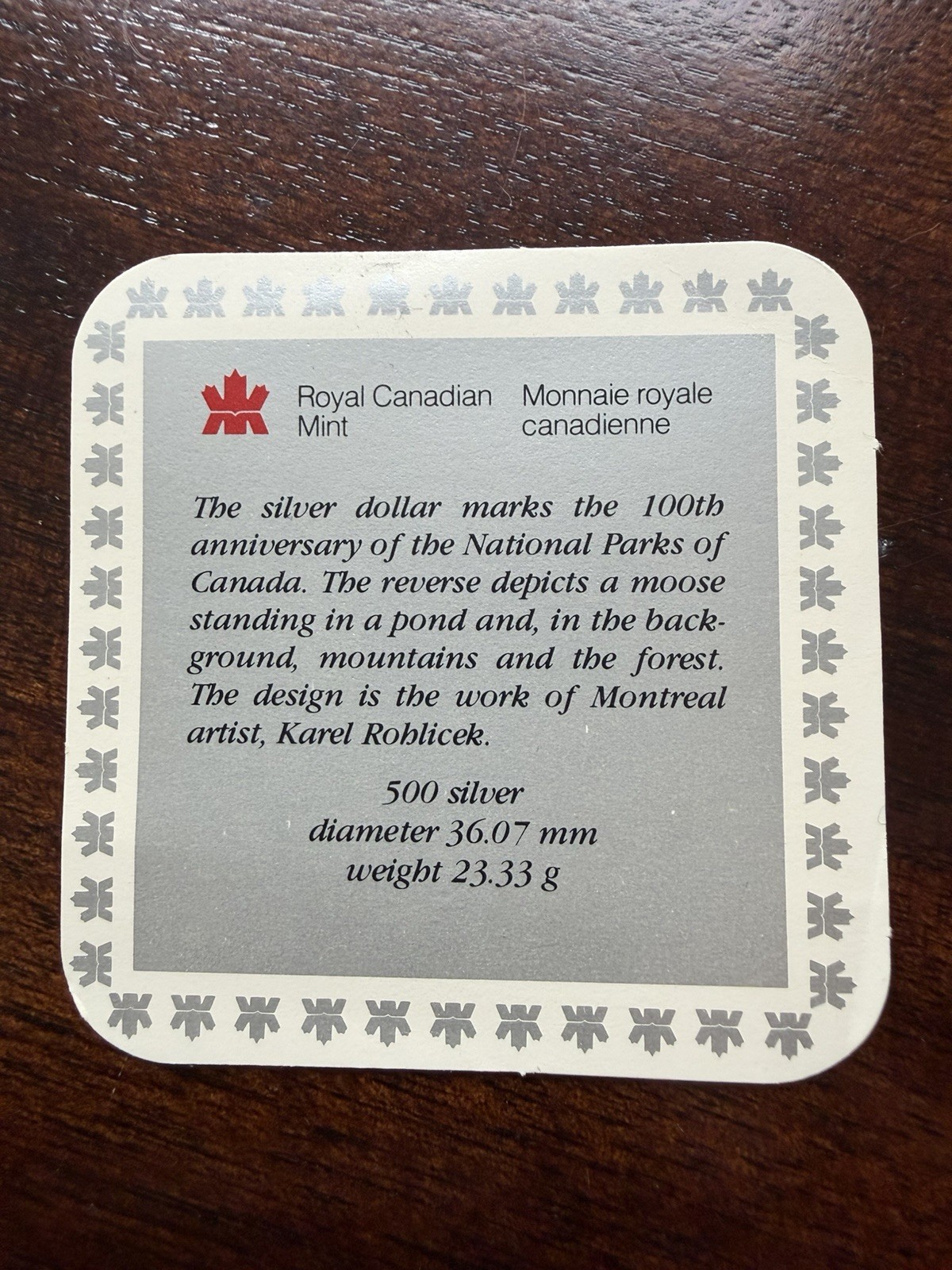 1989 Canada Silver Dollar Proof 50% Silver w/ Box & COA RCM