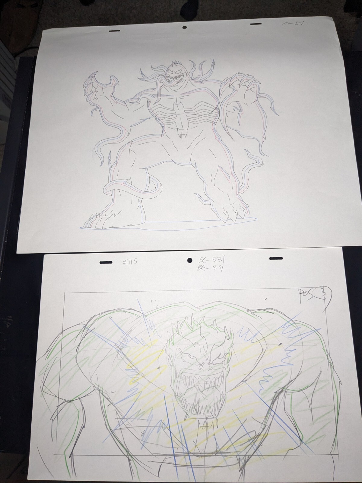 Venom animation cel Production Art Comics HULK AGENTS OF SMASH marvel Comics H7
