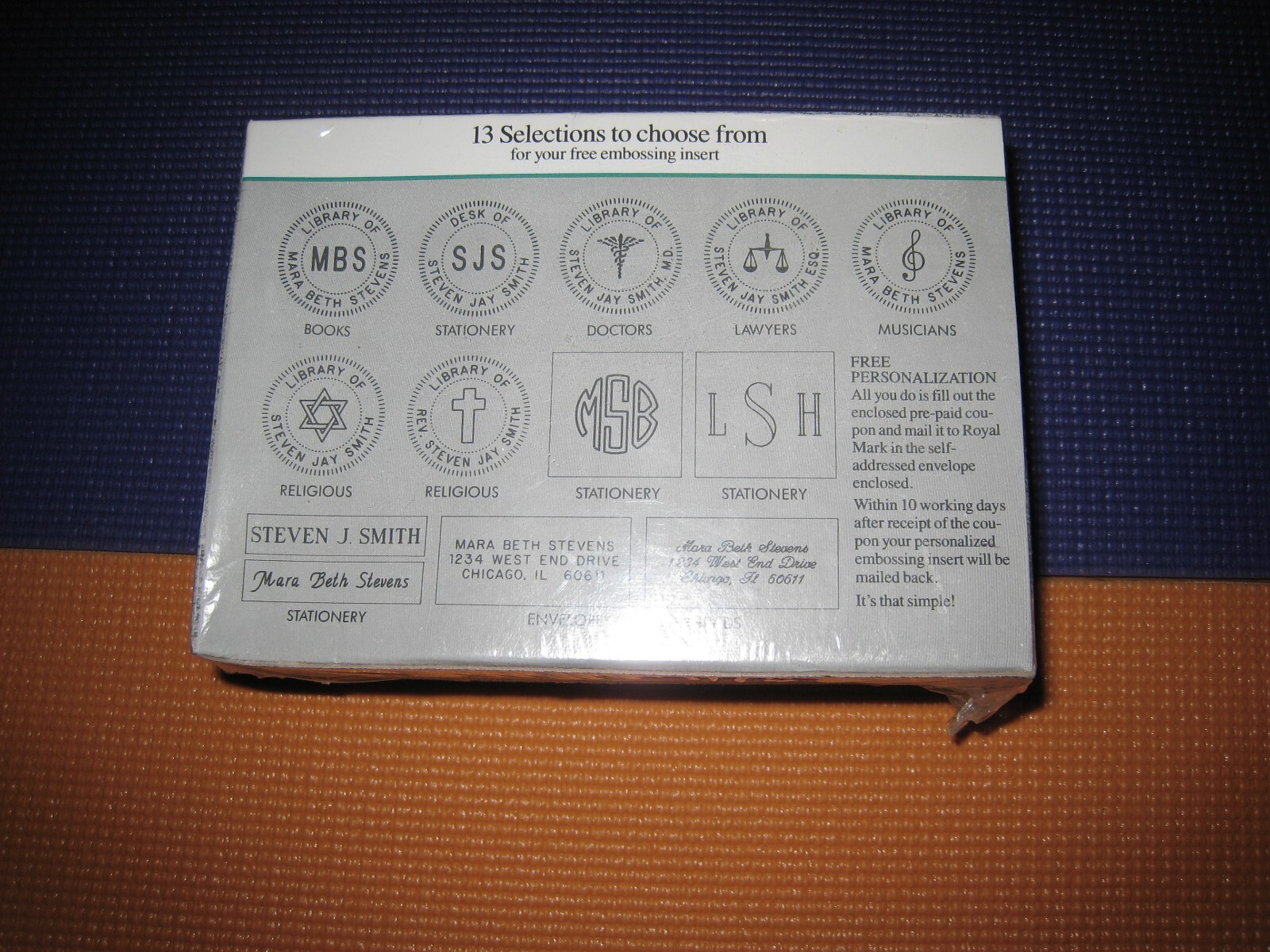 ROYAL MARK PERSONAL EMBOSSER MODEL RM - 1000 - NEW