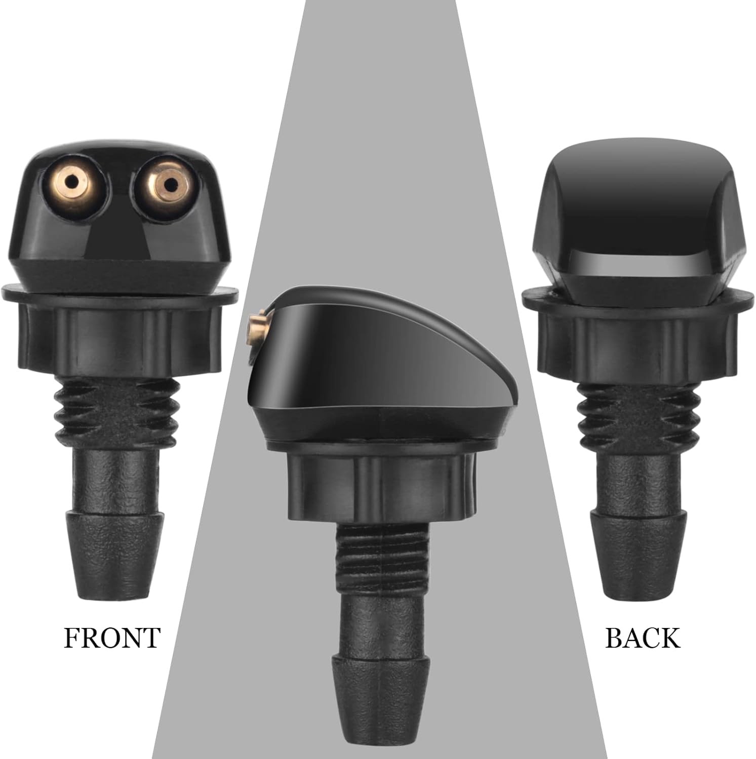 2PCS Front Windshield Washer Nozzles, Windshield Wiper Sprayer Nozzle Jet Kit, F