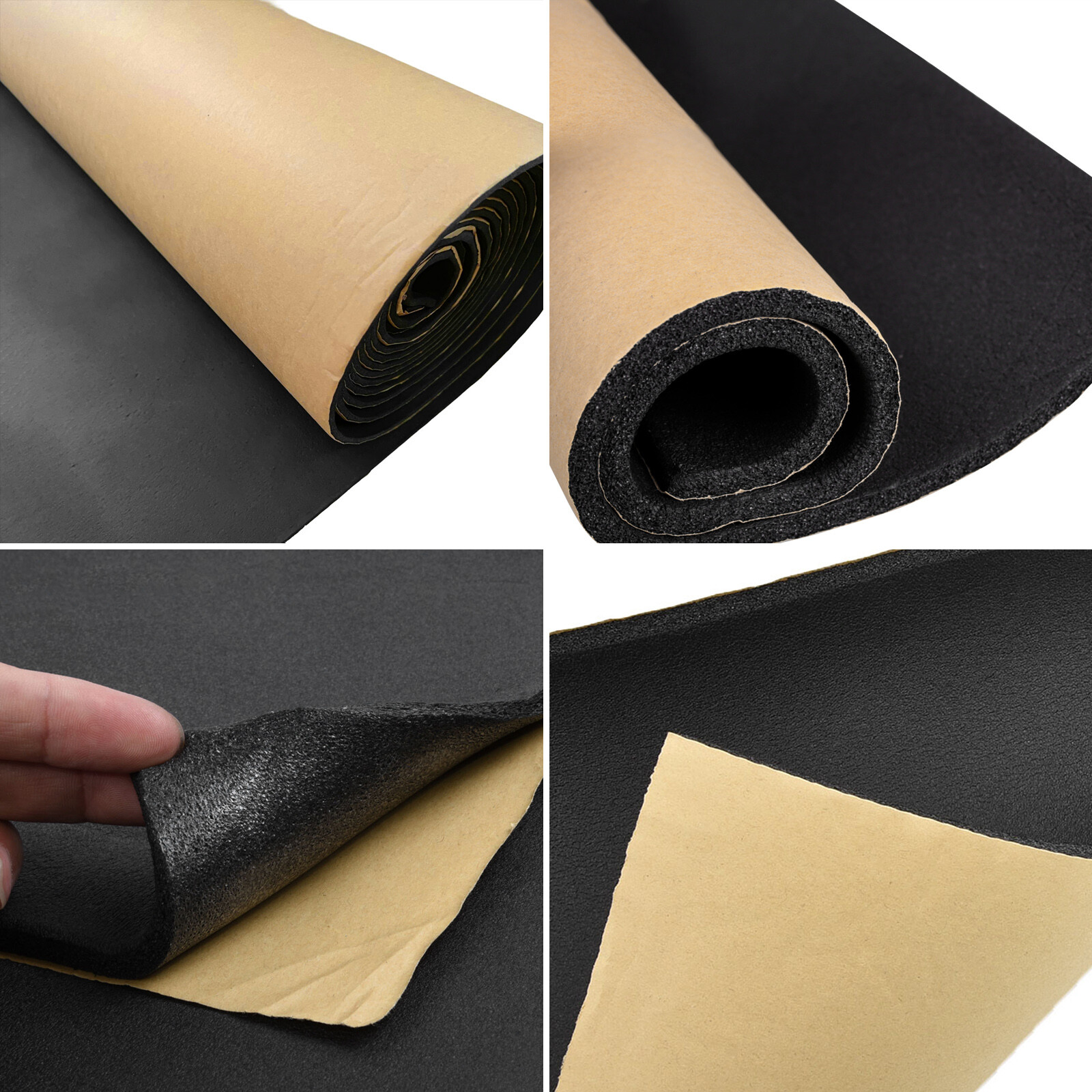 12" x 59" Black High Density Upholstery Foam Couch Mat Replacement Padding 4/5"
