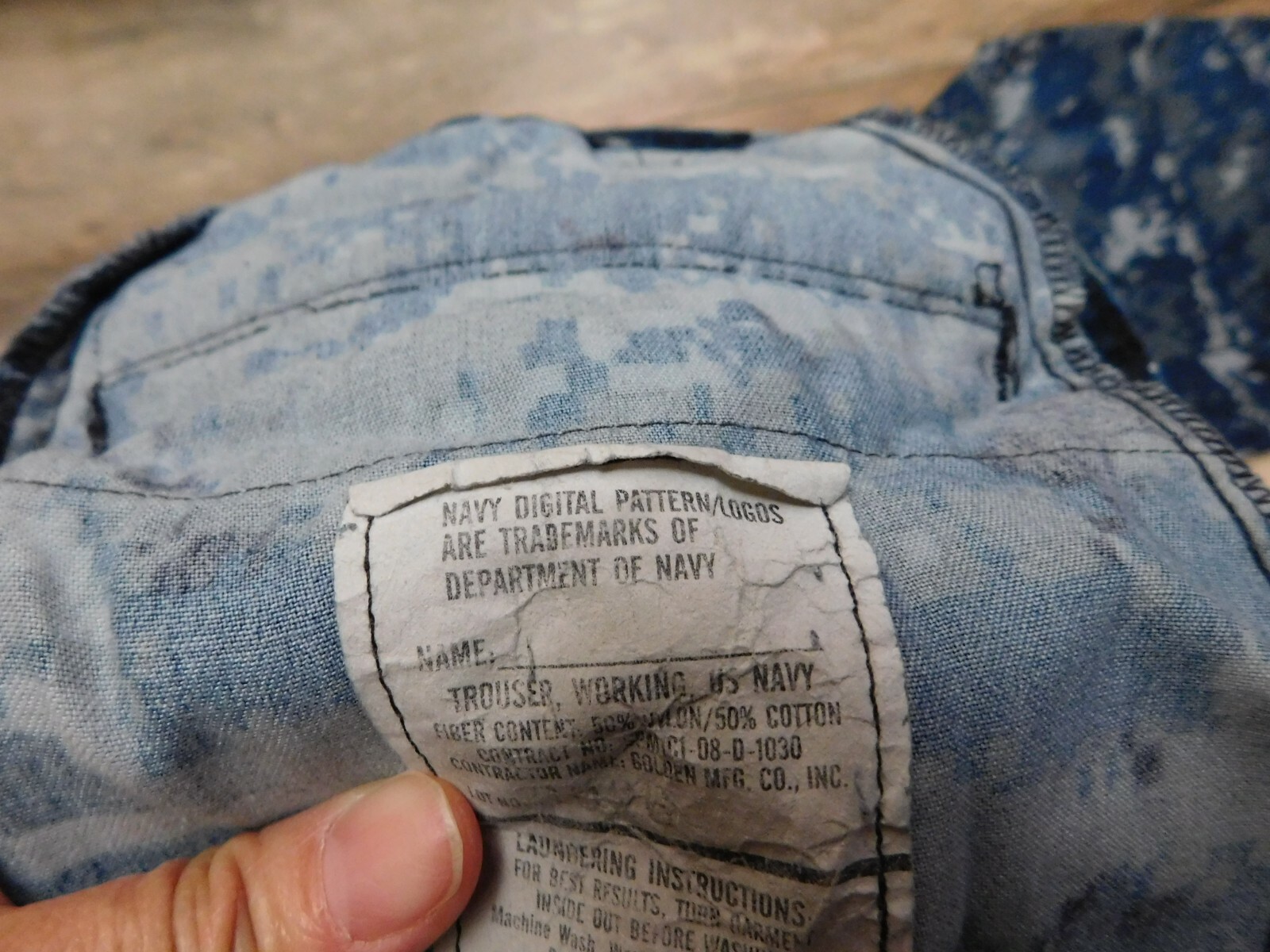 US NAVY WORKING TROUSER PANTS SIZE SMALL- REGULAR