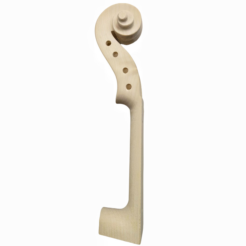 Unvarnished Violin neck Full size 4/4 Maple wood,Unifnished Violin Head Neck