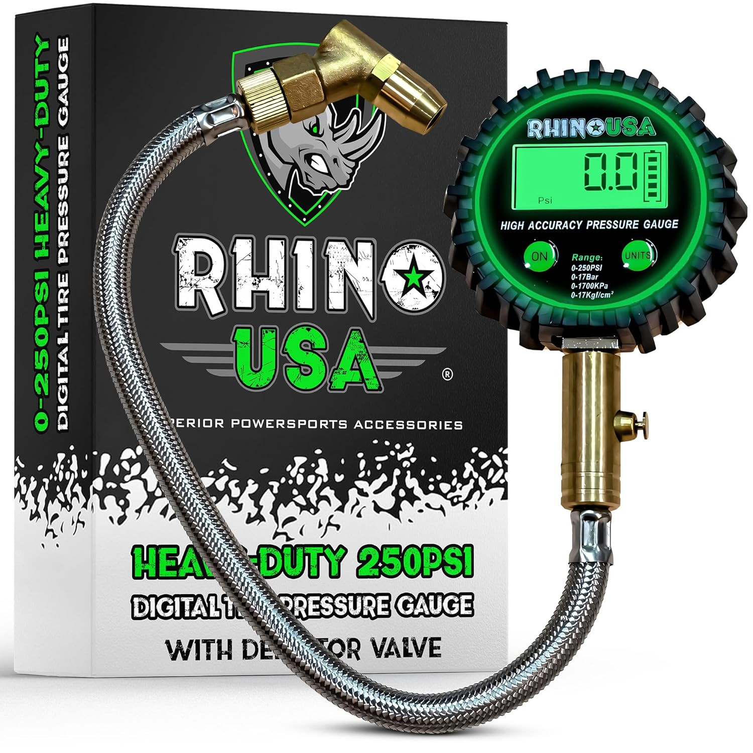 Digital Tire Pressure Gauge (0-250 PSI) - Professional ANSI B40.7 Accurate, Easy