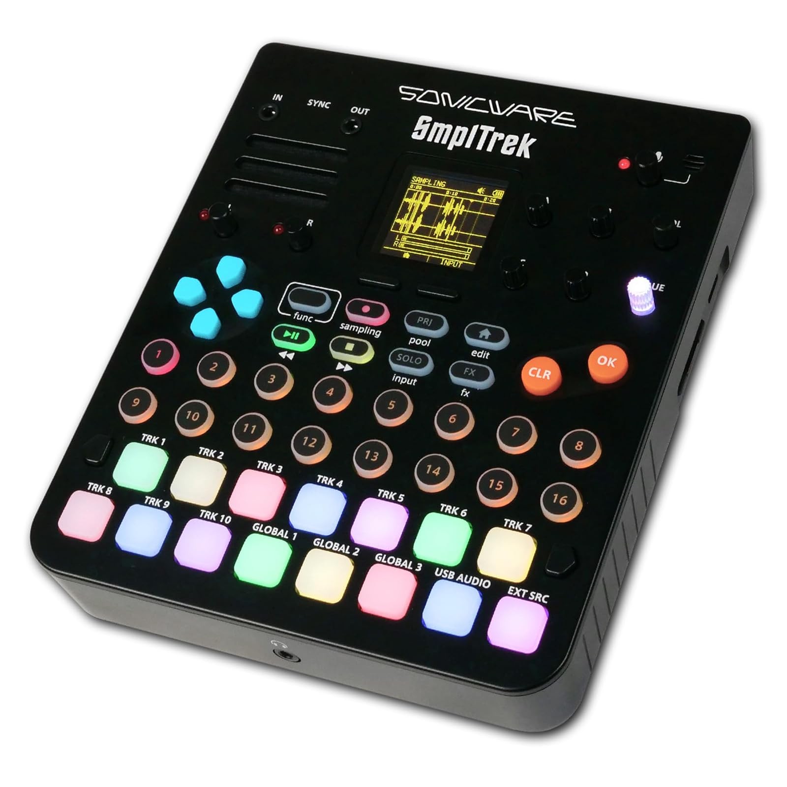 Sonicware SmplTrek Portable Production Sampler Drum Machine