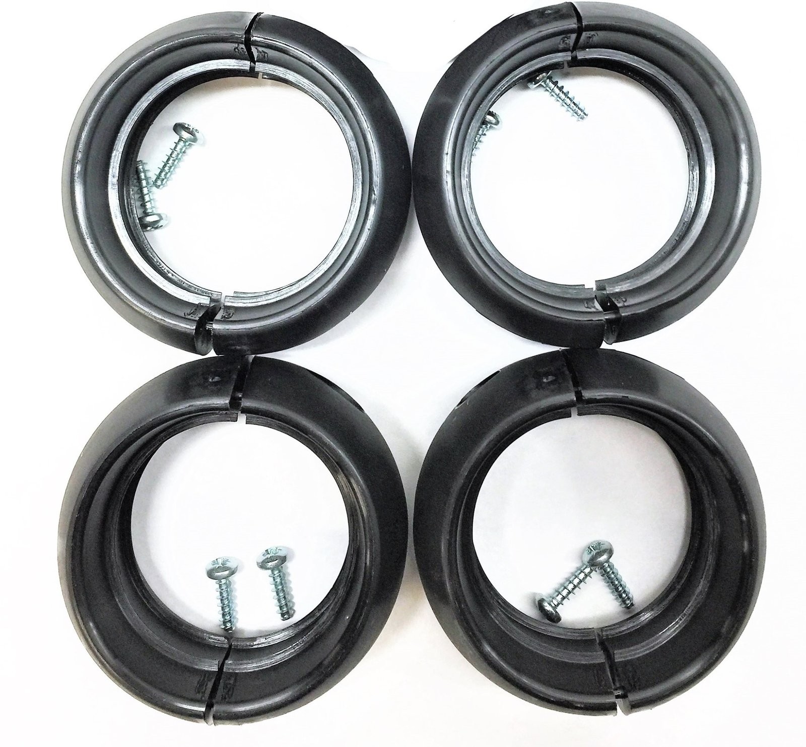 UNBRANDED 2-1/2" Black Plastic Collar PGA551 [Lot of 4] NOS