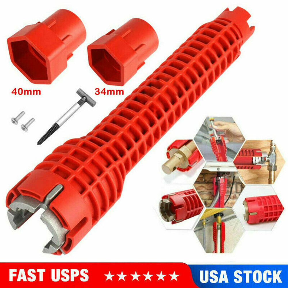 8 in 1 Faucet Sink Installer Home Multi Tool Pipe Wrench For Plumbers Homeowners